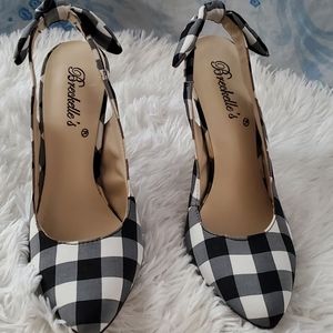 Shoes, high heels, sling back pumps